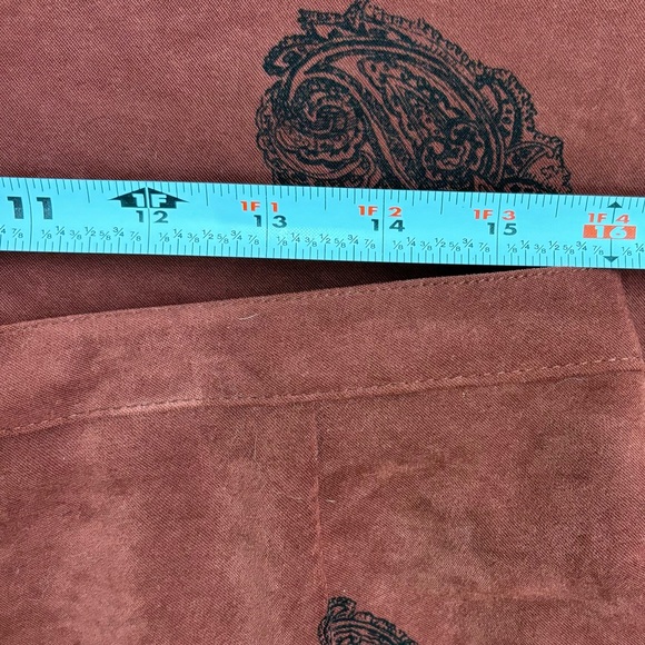 Vintage NWT paisley Notations skirt, faux suede, XL - Picture 11 of 12